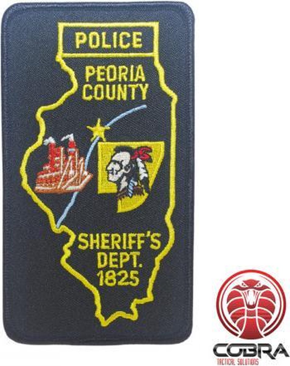 Police Peoria County Sheriffs dept geborduurde patch embleem | Strijkpatch embleemes | Military Airsoft